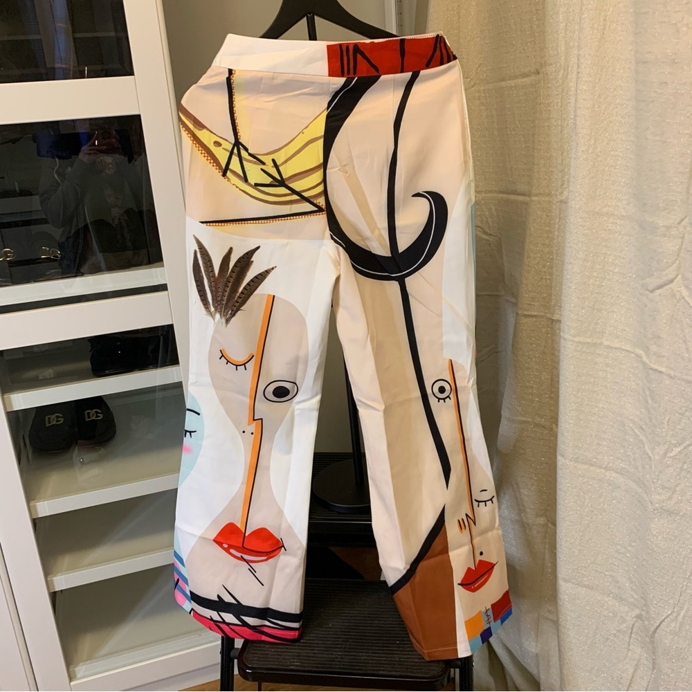 Abstract Art Wide Leg Pants